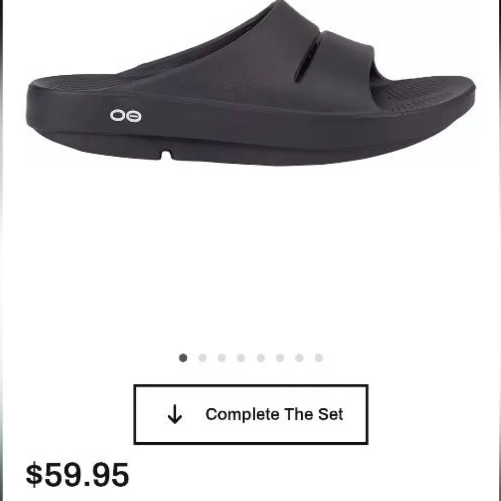 OOFOS OOahhh Recovery Black Foam Slide Sandal Slip On Original Men 10 Women 12 - Picture 10 of 13